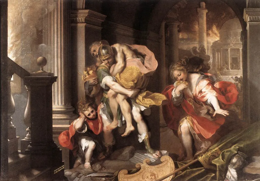 Federico Barocci, La fuga di Enea da Troia, 1598, Galleria Borghese