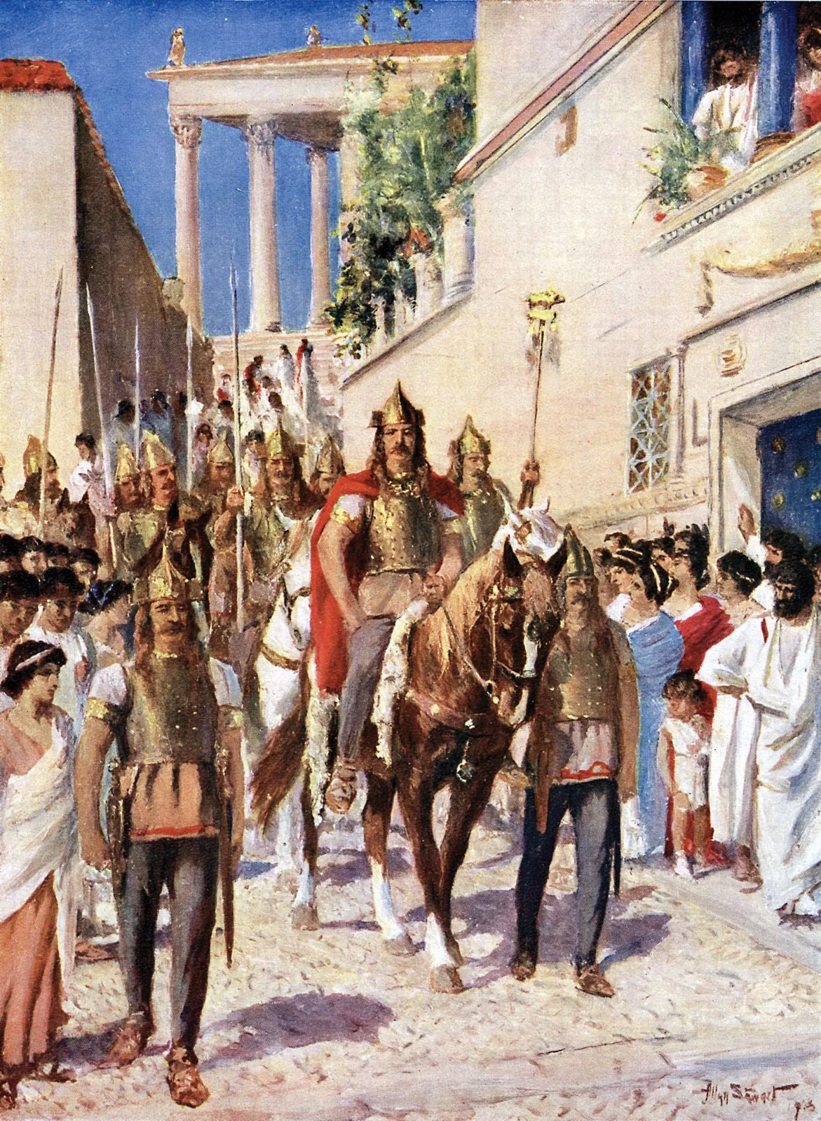 Alarico entra in Atene alla testa dei Visigoti