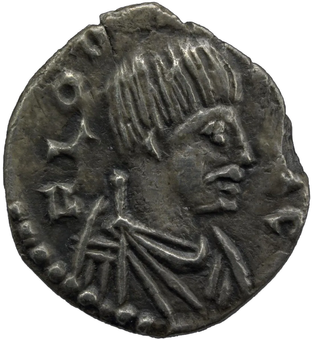 Moneta di Odoacre — British Museum, dopo il 476 d.C. (obverso)