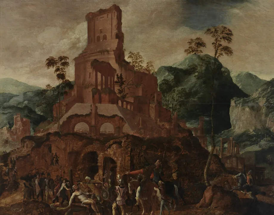 Lancelot Blondeel — La morte di Marco Licinio Crasso (c. 1548–58, Groeningemuseum, Bruges)