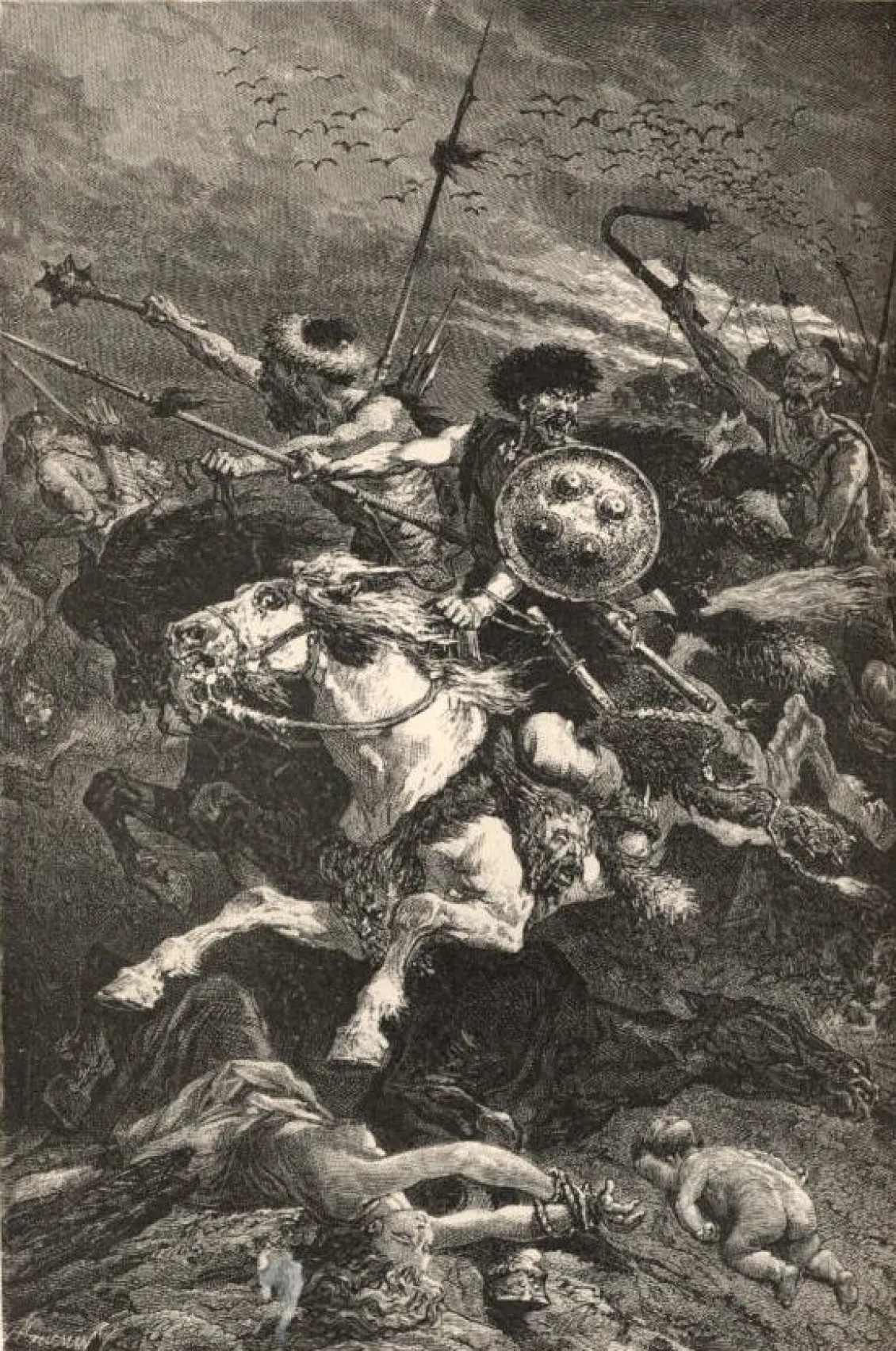 Gli Unni alla battaglia dei Campi Catalaunici (Chalons), 451 d.C.