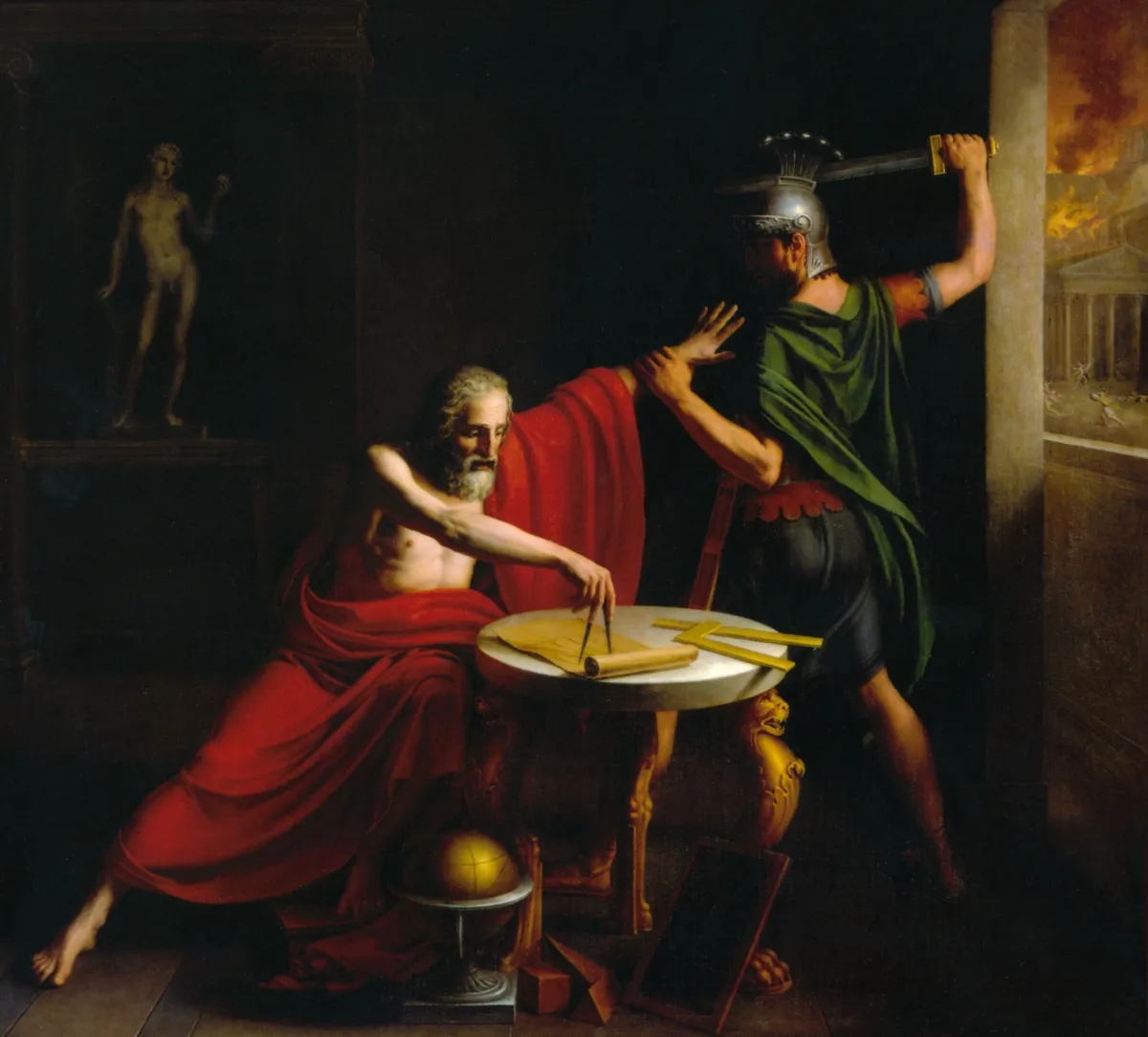 Thomas Degeorge, La morte di Archimede (1815), Mus&eacute;e d'art Roger-Quilliot, Clermont-Ferrand