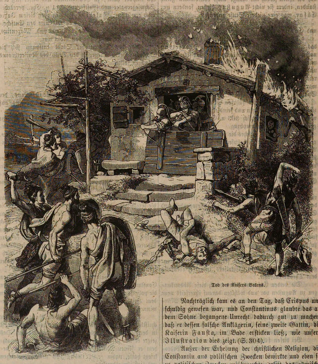 La morte dell'imperatore Valente ad Adrianopoli, 378 d.C.