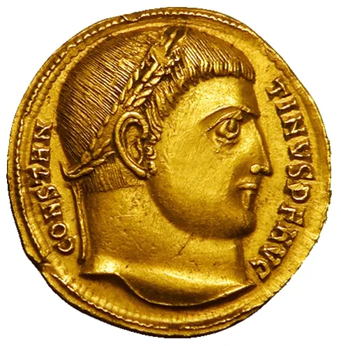 Solidus aureo di Costantino I, zecca di Nicomedia