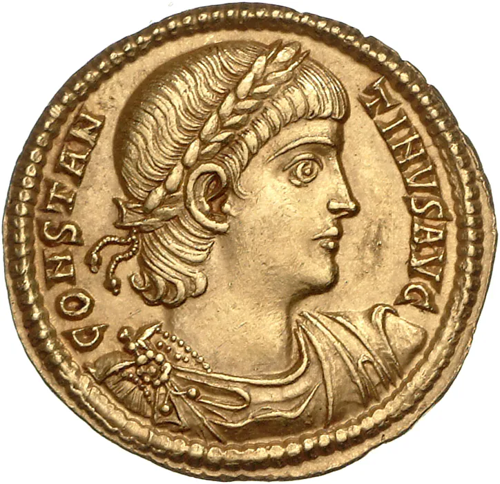 Solidus aureo di Costantino II come Augusto