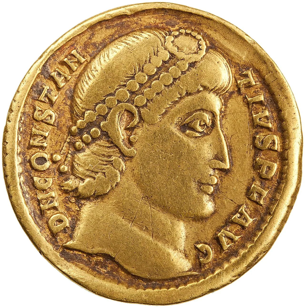 Solidus aureo di Costanzo II, zecca di Antiochia