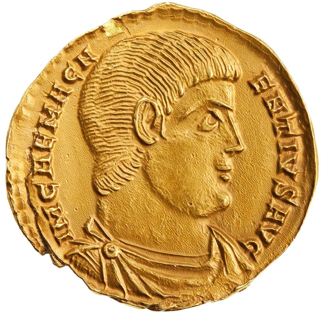 Solidus aureo di Magnenzio, zecca di Treviri