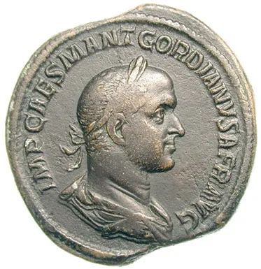 Sesterzio di Gordiano II — 238 d.C.