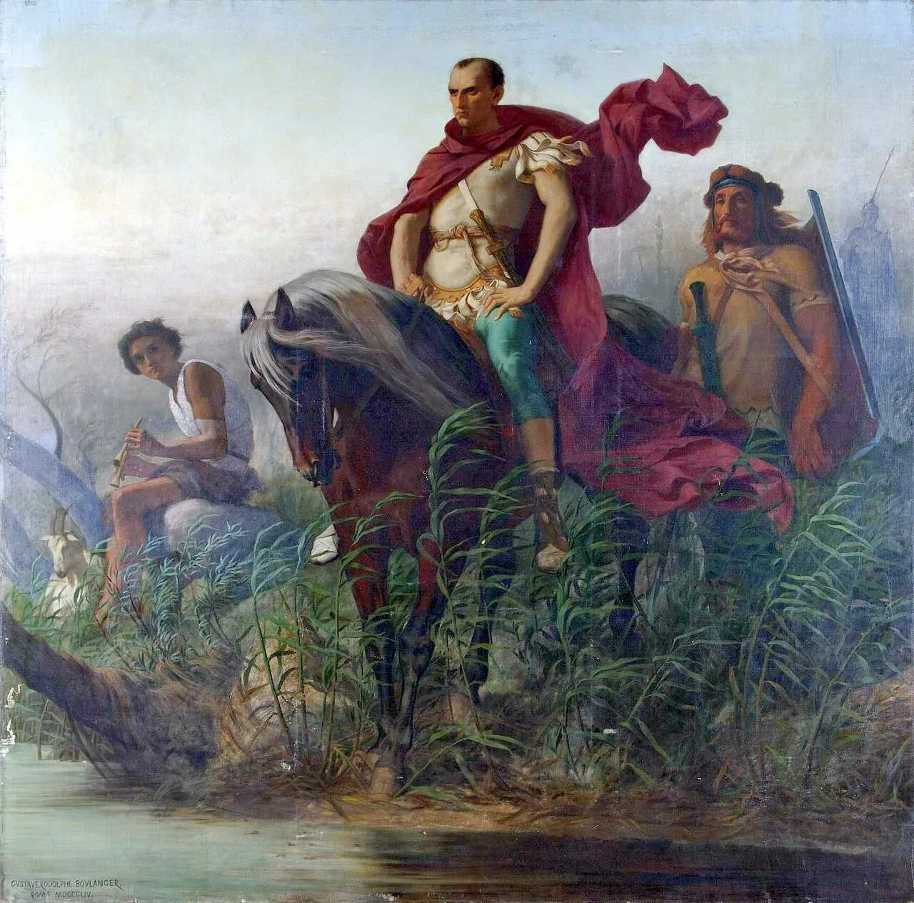 Gustave Boulanger, Cesare giunto al Rubicone, 1854, Musée de Picardie, Amiens