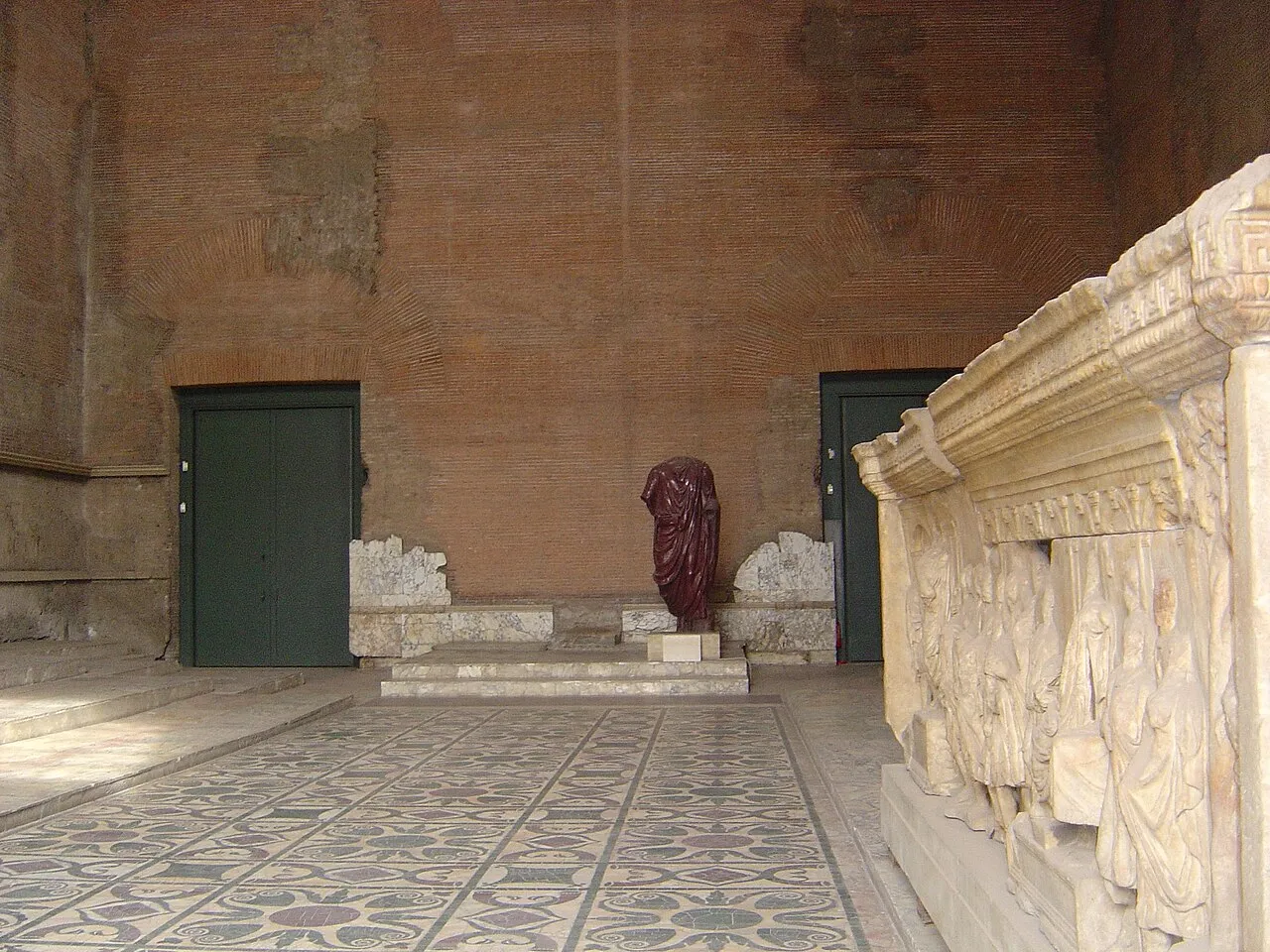 Interno della Curia Iulia, aula del Senato, Foro Romano