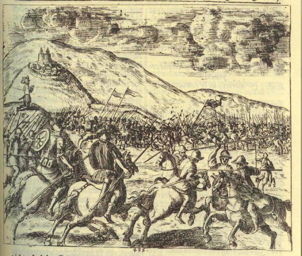 Janez Vajkard Valvasor — Battaglia del Frigido tra Teodosio ed Eugenio (394 d.C.)