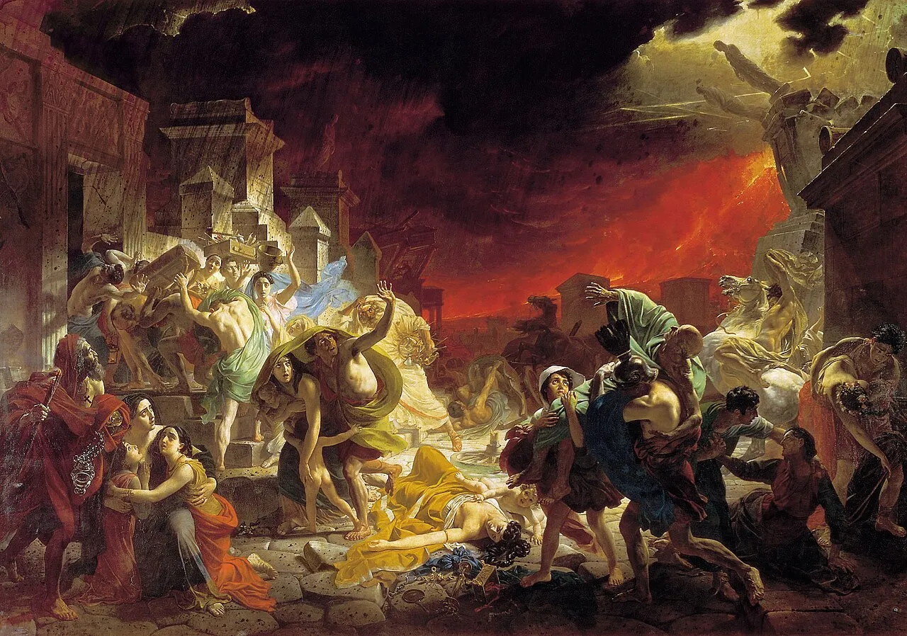 Dipinto di Karl Brjullov: l'ultimo giorno di Pompei