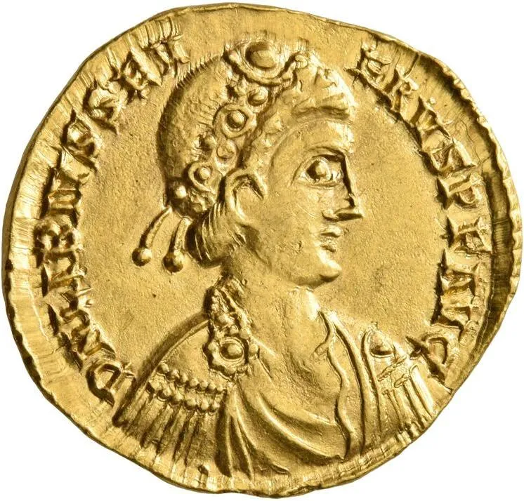 Solido di Libio Severo — 461–465 d.C. (obverso)