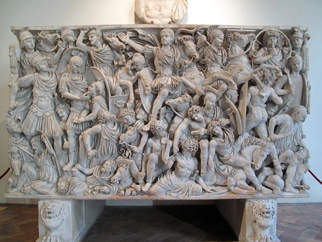 Grande Sarcofago Ludovisi, battaglia tra Romani e barbari