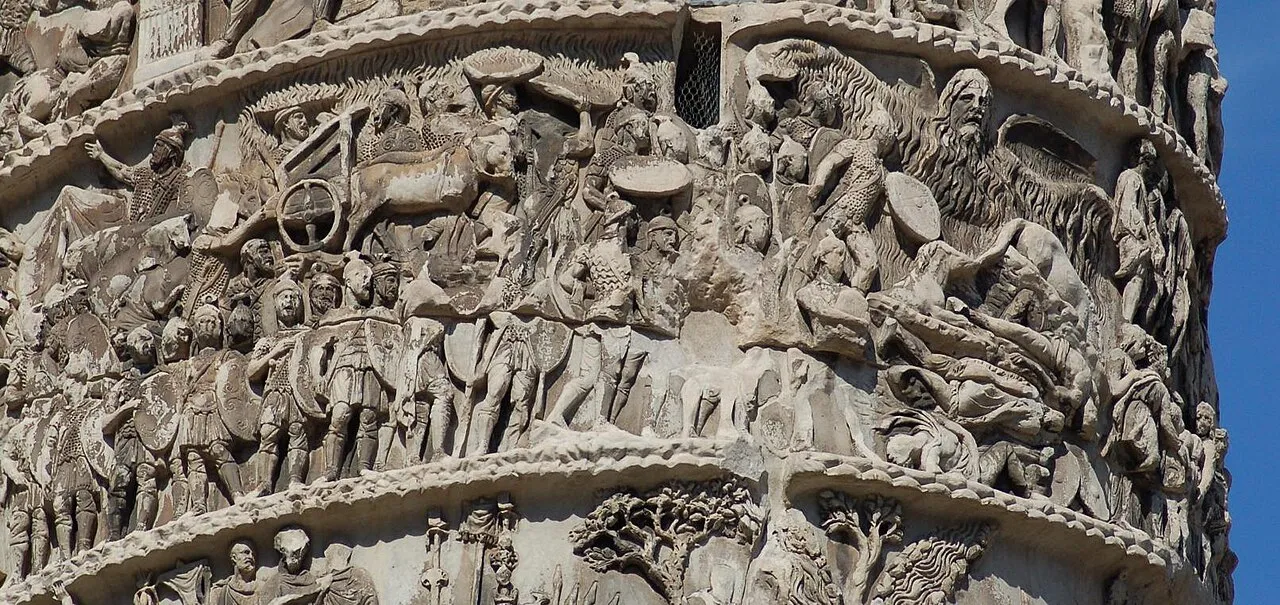 Il Miracolo della Pioggia, rilievo dalla Colonna di Marco Aurelio