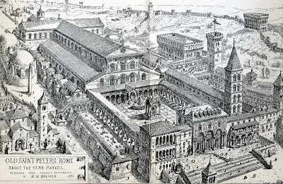 Ricostruzione ottocentesca dell'antica basilica costantiniana di San Pietro in Vaticano