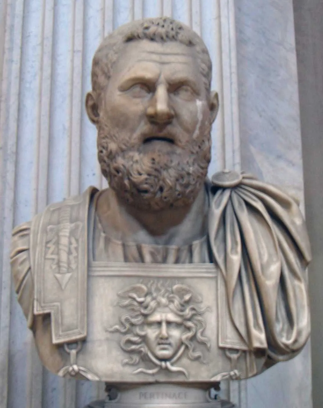 Busto dell'imperatore Pertinace — marmo, 193 d.C.