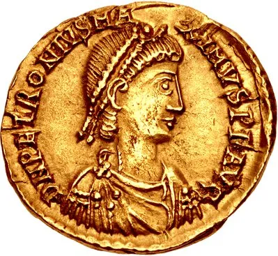 Solido di Petronio Massimo — zecca di Roma, 455 d.C.