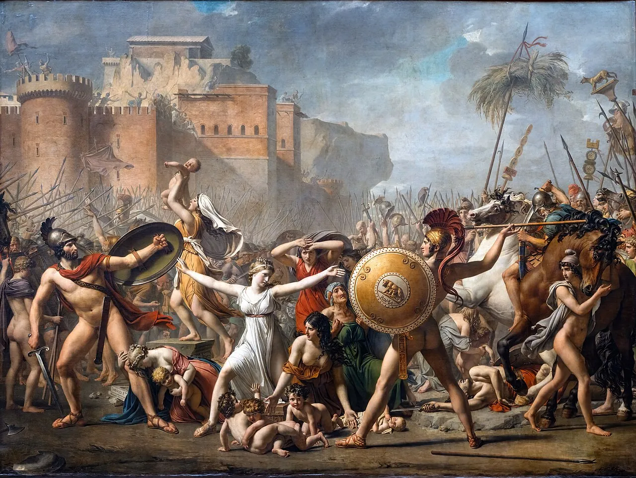 Jacques-Louis David, L'intervento delle Sabine, 1799, Louvre