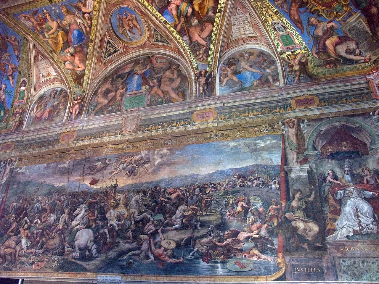 Raffaello e bottega — La Battaglia di Ponte Milvio, Stanza di Costantino, Musei Vaticani
