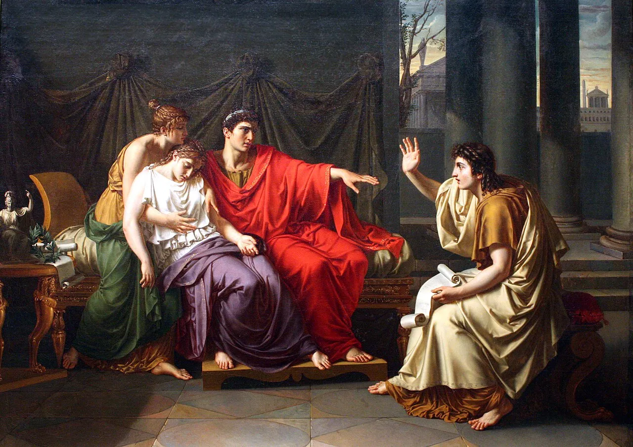 Jean-Baptiste Wicar, Virgilio legge l'Eneide ad Augusto, Livia e Ottavia, 1790–1793