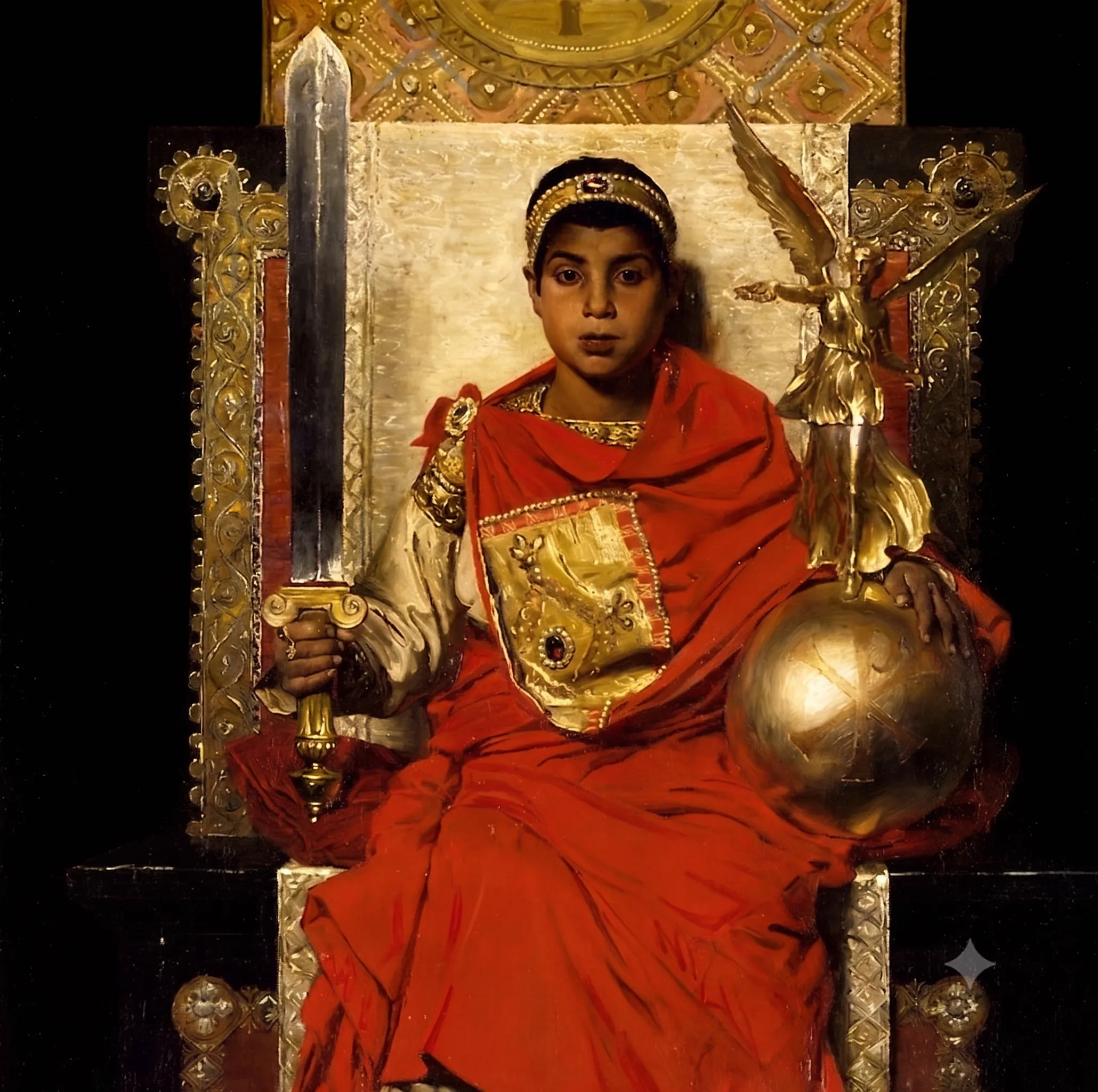 Ritratto di Onorio — dittico consolare (testa)