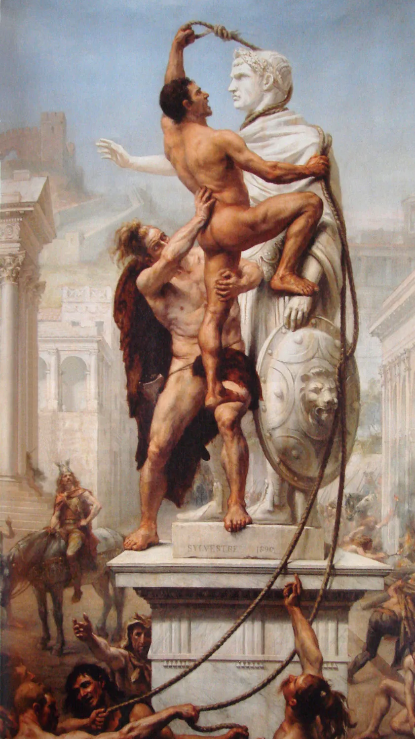 Joseph-Noel Sylvestre, Il sacco di Roma per opera dei barbari nel 410 d.C. (1890)