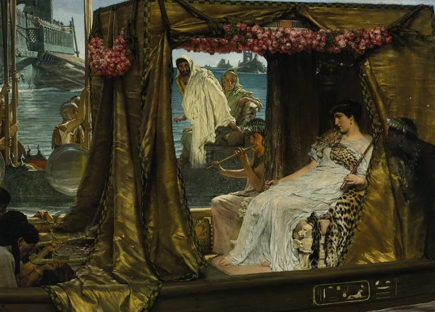 Lawrence Alma-Tadema, L'incontro di Antonio e Cleopatra, 1885